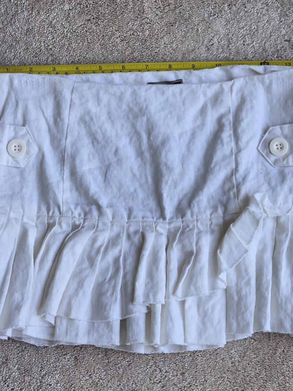 Forever 21 White Ruffle Tiered Mini Skirt
